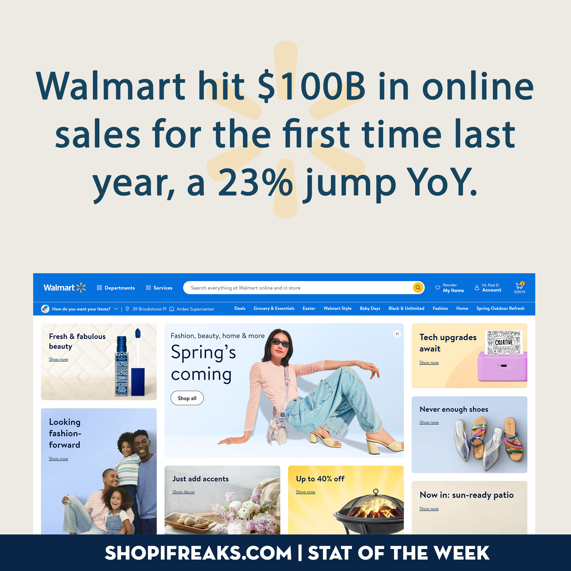 Walmart hit $100B in online sales