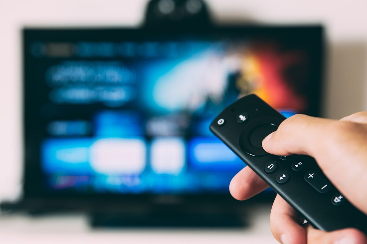 Prime Video turned-on flat screen television