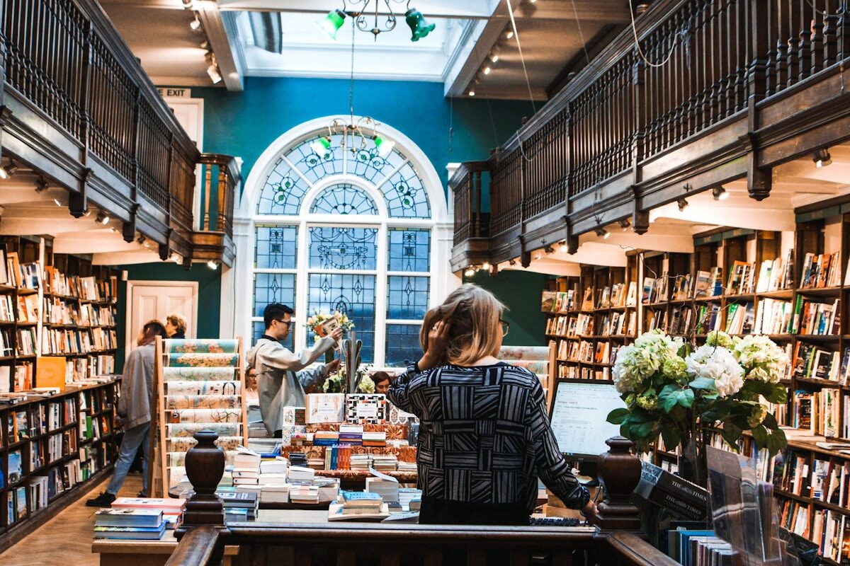 Book Store people inside library