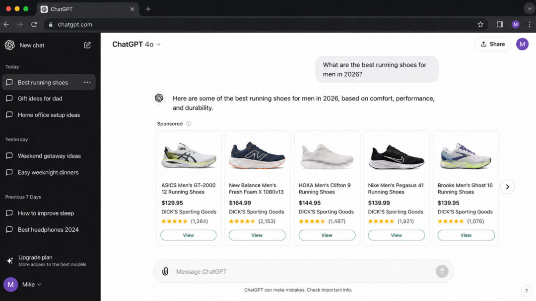 ChatGPT now draws its shopping results only from brand-submitted product feeds, dropping the Google Shopping data it once used