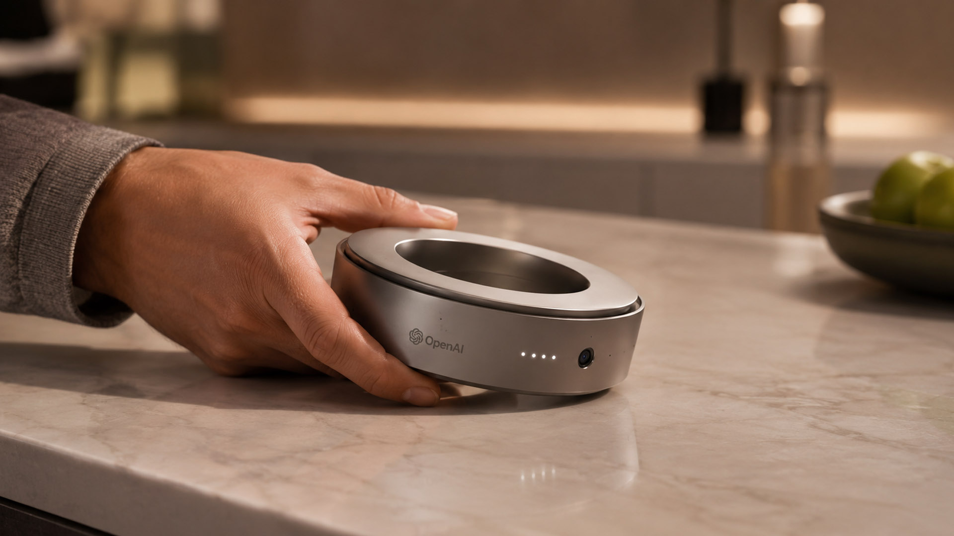 OpenAI’s first device is a doughnut-shaped smart speaker the size of a hockey puck with moving parts and a $300 to $400 price