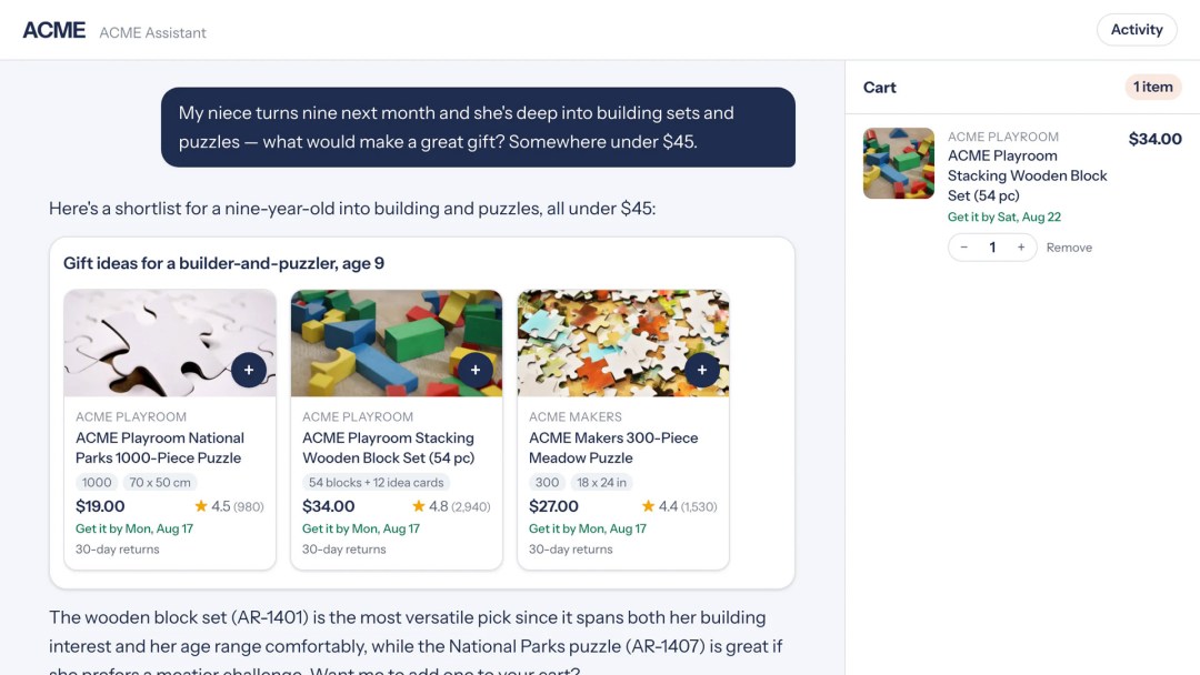 Anthropic launches a commerce agent blueprint with working shopping and merchant agents for retail, travel, and ticketing