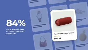Shoppers in ChatGPT make 84% of final product picks from product cards, not the chatbot’s written answer, per a ReFiBuy study